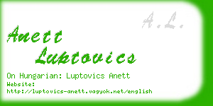 anett luptovics business card